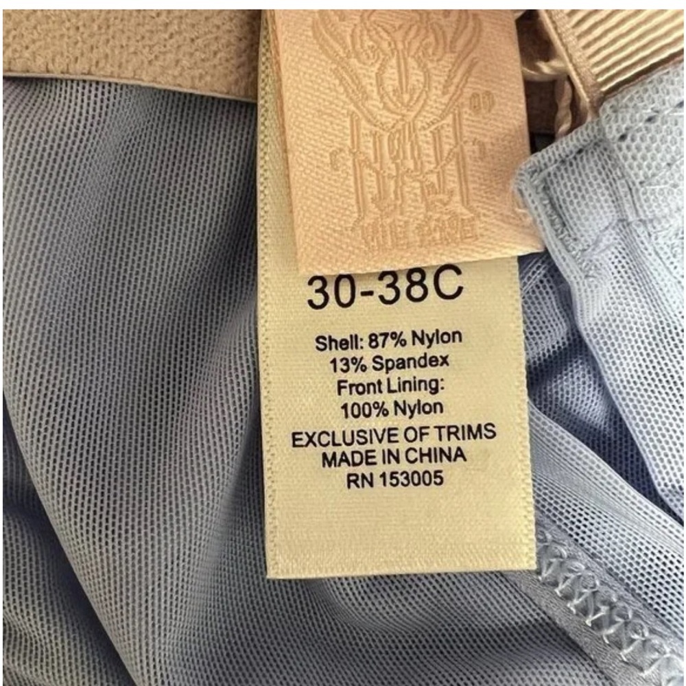NWT We Are HAH Free People Wired Bra 30-38C Periwinkle Sheer 32C 34C 36C 38C - Picture 11 of 12